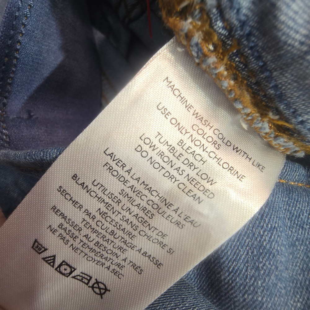NWT We The Free People Penny Pull On Flare Jeans Blue Mid Rise Denim Women 27x34 - Picture 14 of 16